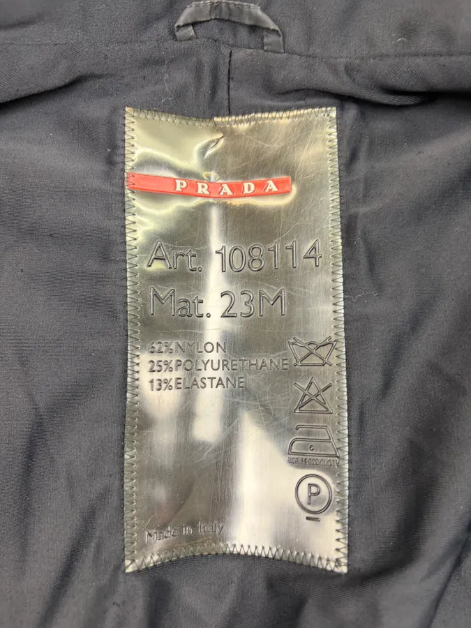 2000s Prada Black Nylon Windbreaker Jacket wCuzOVC 8