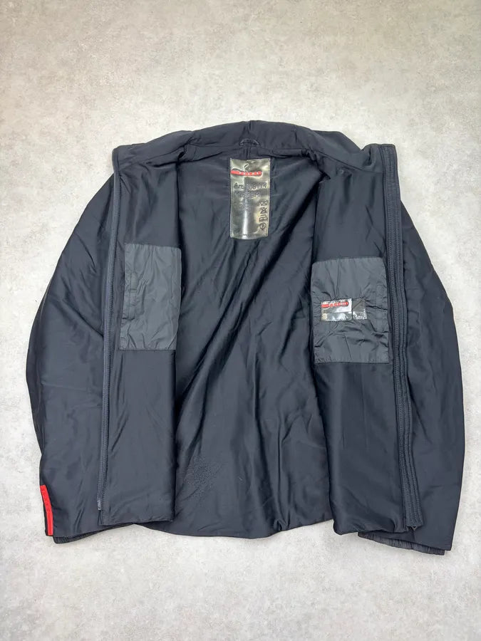 2000s Prada Black Nylon Windbreaker Jacket wCuzOVC 6