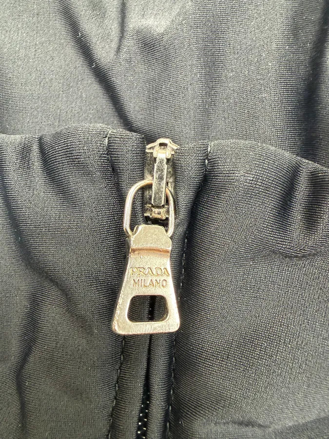 2000s Prada Black Nylon Windbreaker Jacket wCuzOVC 4