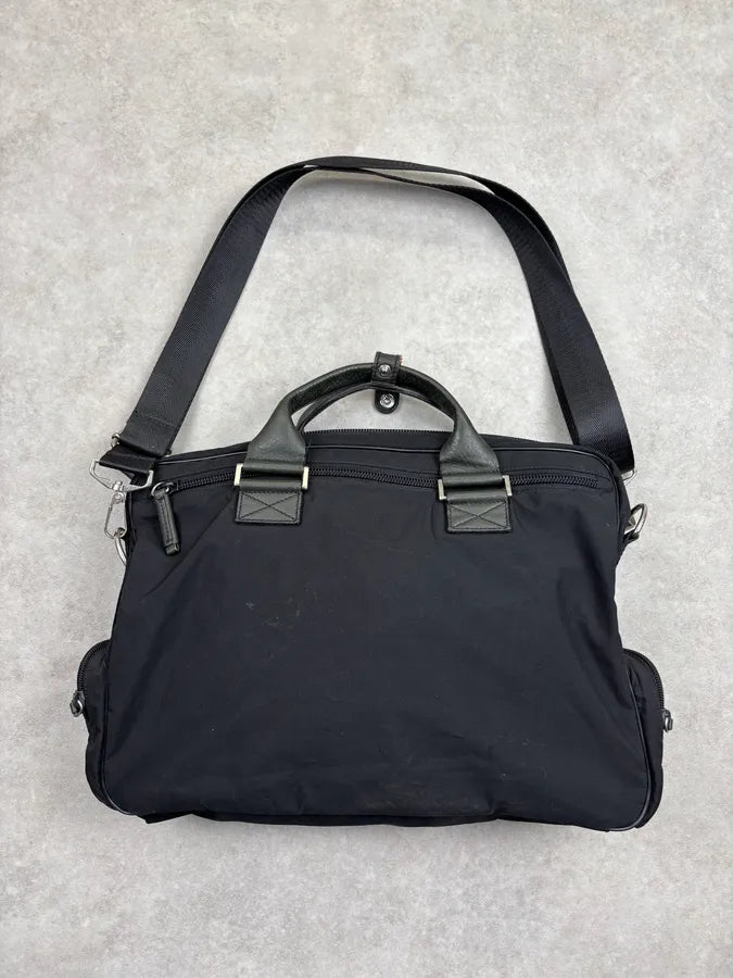 2000s Prada Black Nylon Laptop Handle Bag PdCPDcn 7