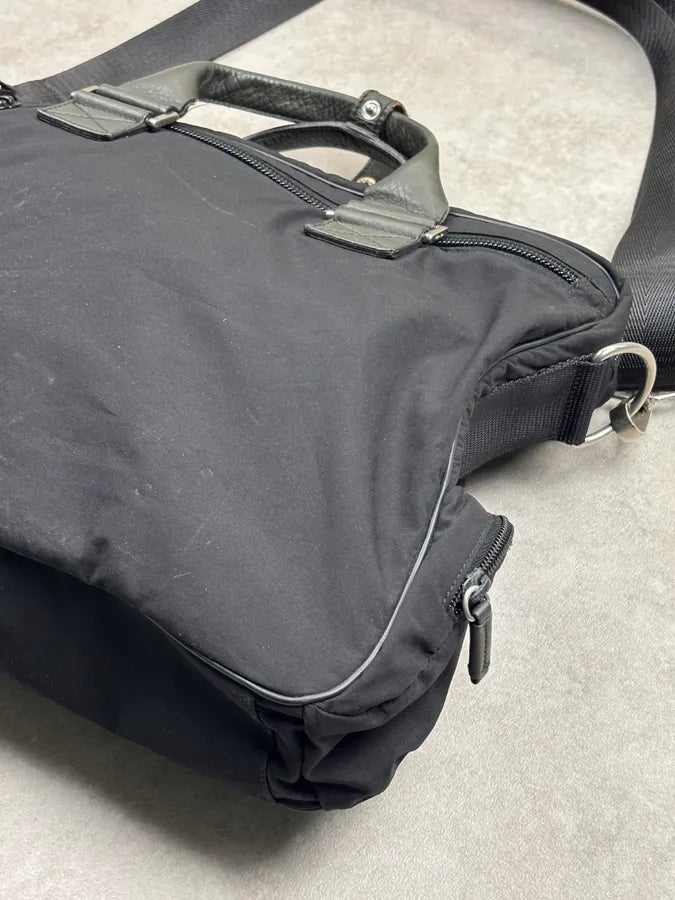 2000s Prada Black Nylon Laptop Handle Bag PdCPDcn 13