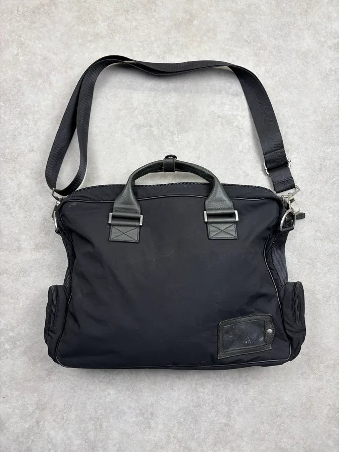 2000s Prada Black Nylon Laptop Handle Bag PdCPDcn 0