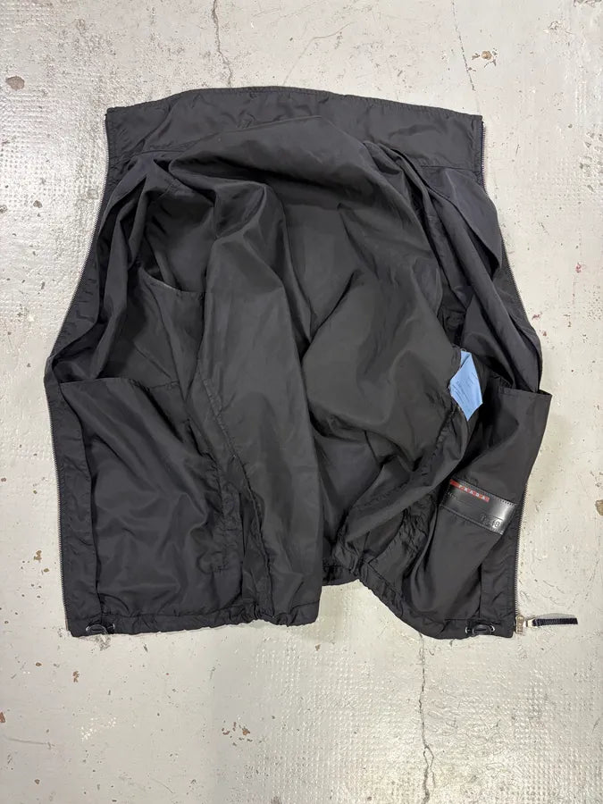 AW2009 Prada Black Nylon Windbreaker Light Jacket nkYYZuc 6