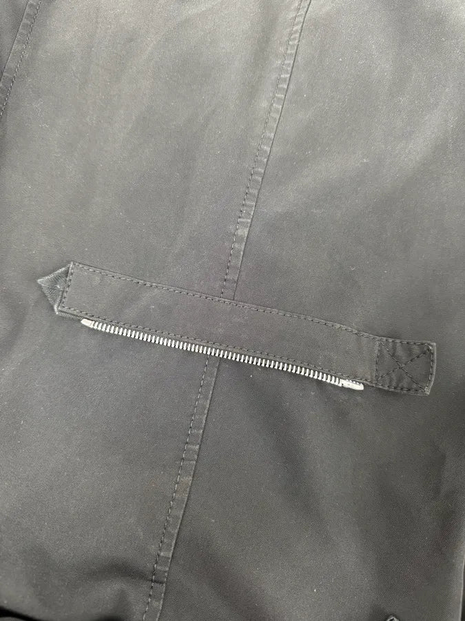 2000s Prada Black Nylon Multi-Pocket Classy Trench Coat RQSoTGq 11