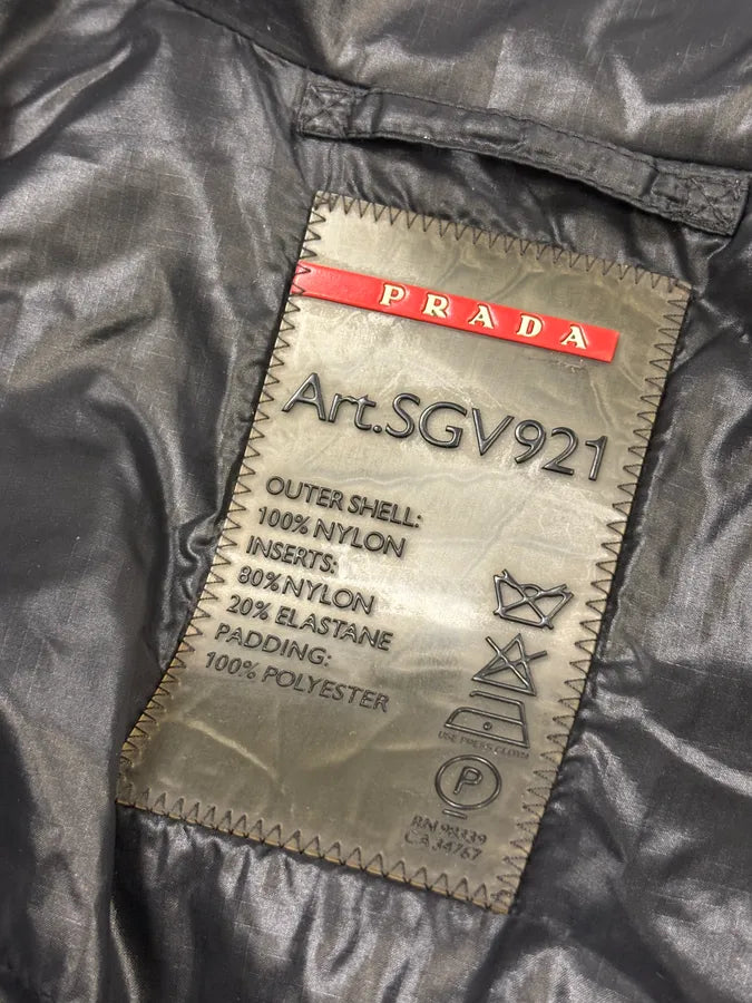 AW2009 Prada Black Nylon Quilted Puffer Jacket YBLfjtF 10