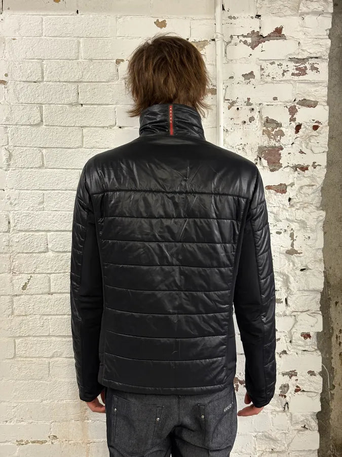 AW2009 Prada Black Nylon Quilted Puffer Jacket YBLfjtF 2