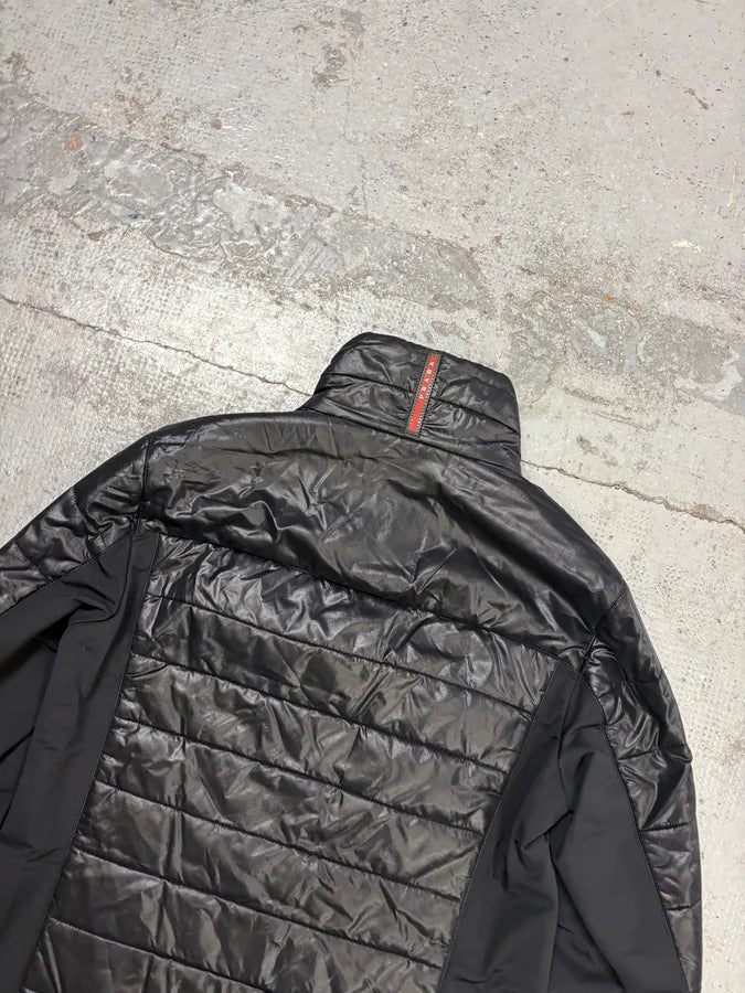 AW2009 Prada Black Nylon Quilted Puffer Jacket YBLfjtF 5