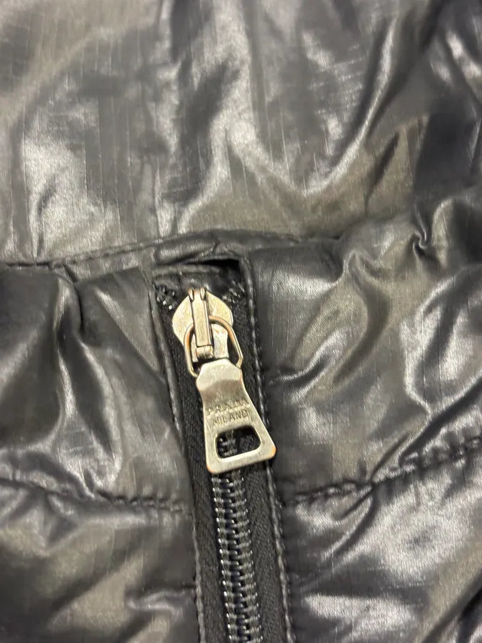 AW2009 Prada Black Nylon Quilted Puffer Jacket YBLfjtF 8