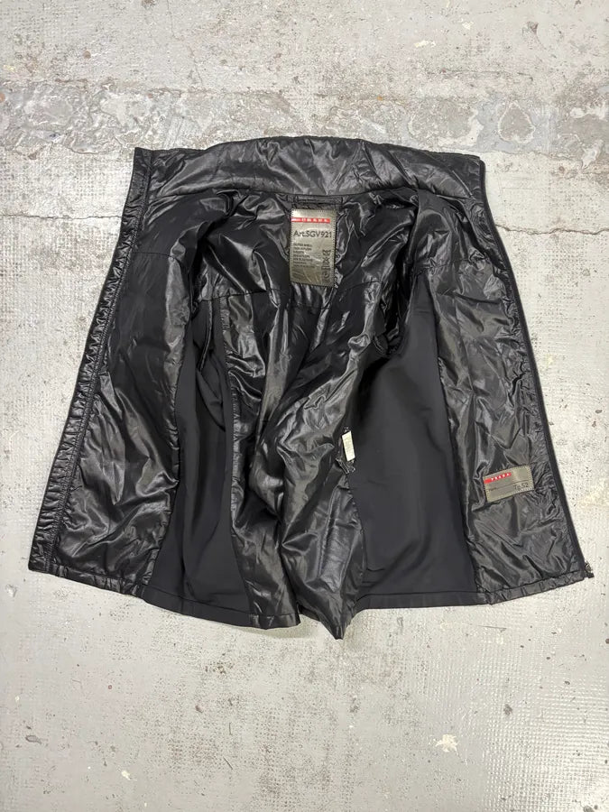 AW2009 Prada Black Nylon Quilted Puffer Jacket YBLfjtF 7