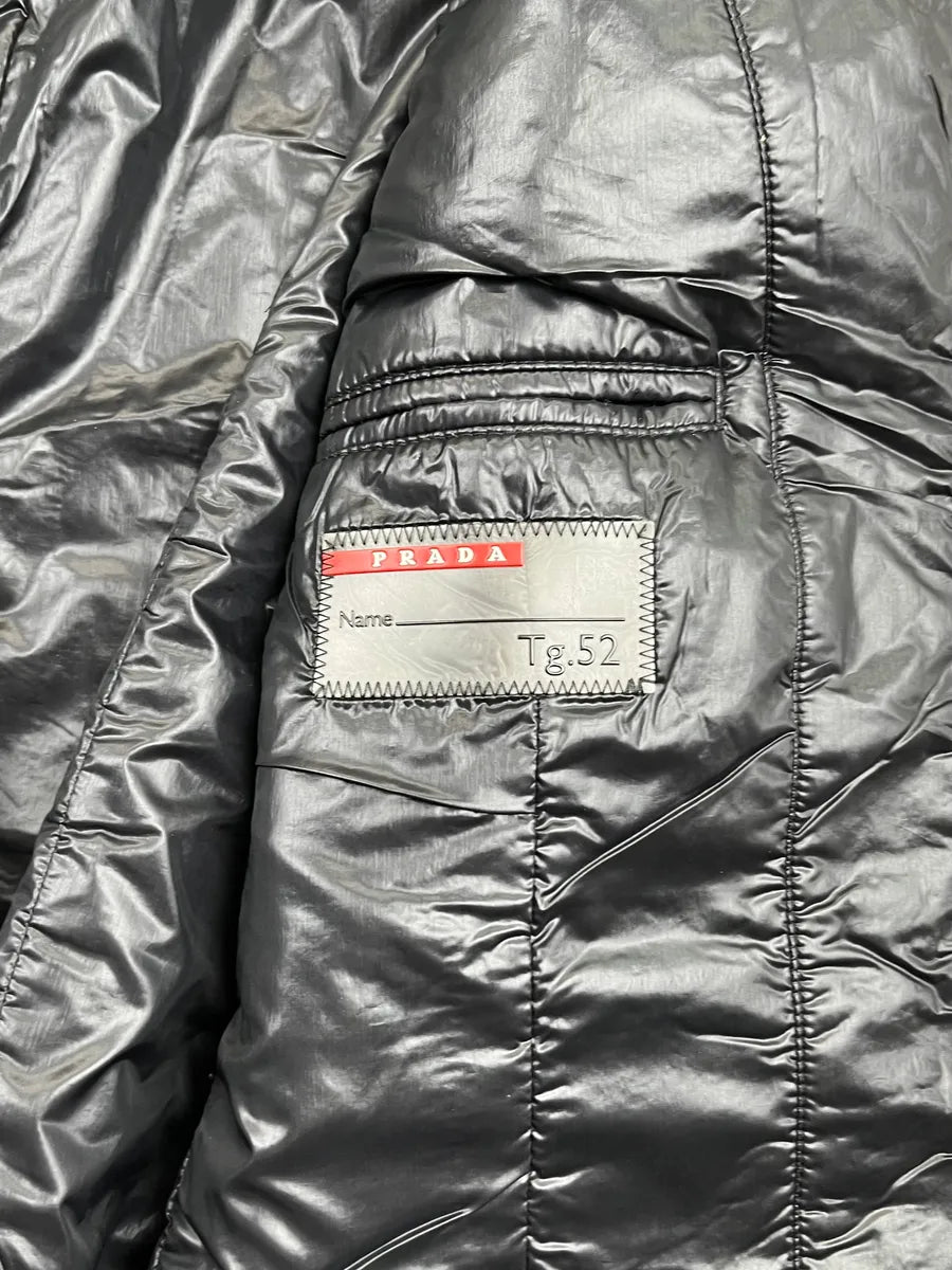 AW2010 Prada Black Nylon Linea Rossa Quilted Puffer Vest rzYXDlR 9