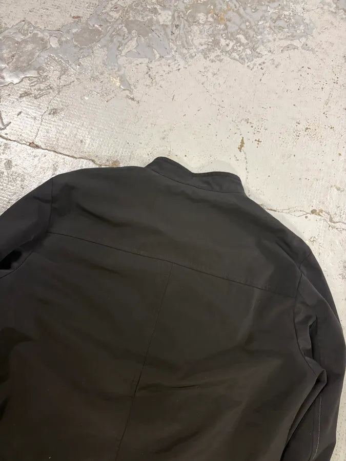 SS1999 Prada Black Nylon Zip Moto Jacket yVGJNfH 5