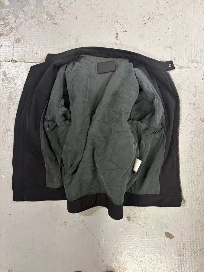 SS1999 Prada Black Nylon Zip Moto Jacket yVGJNfH 6