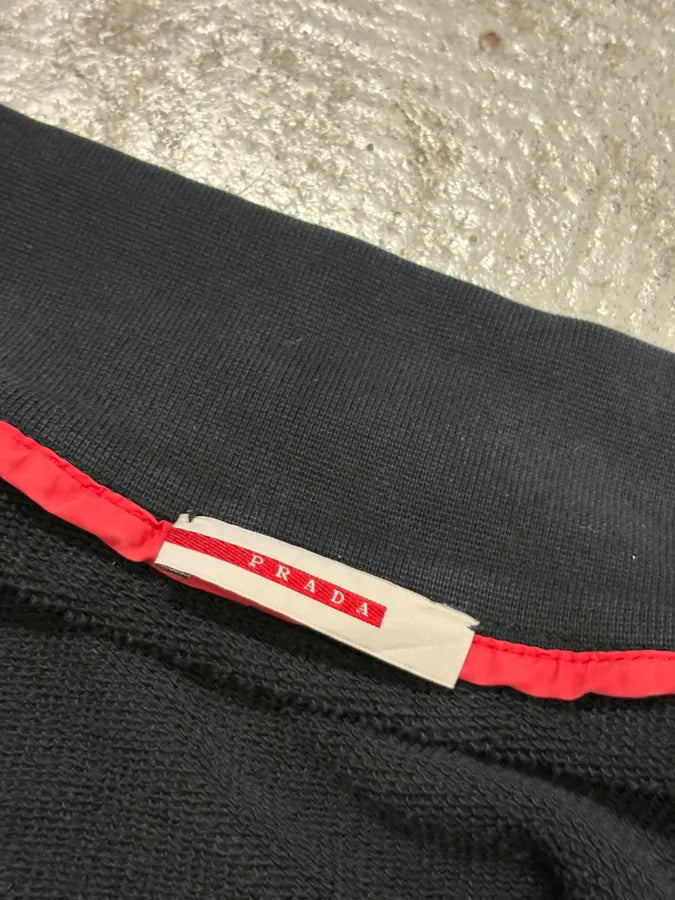 2000s Prada Black & Grey Nylon Zip-Up Sweater tmcnMrv 8