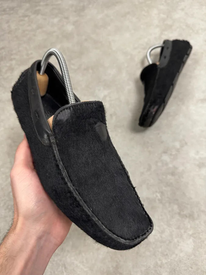 Prada Black Pony Hair Loafers Driver Sole  yNRjIfx 0