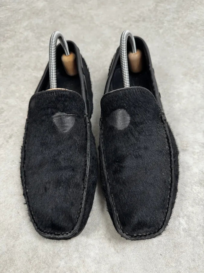 Prada Black Pony Hair Loafers Driver Sole  yNRjIfx 1