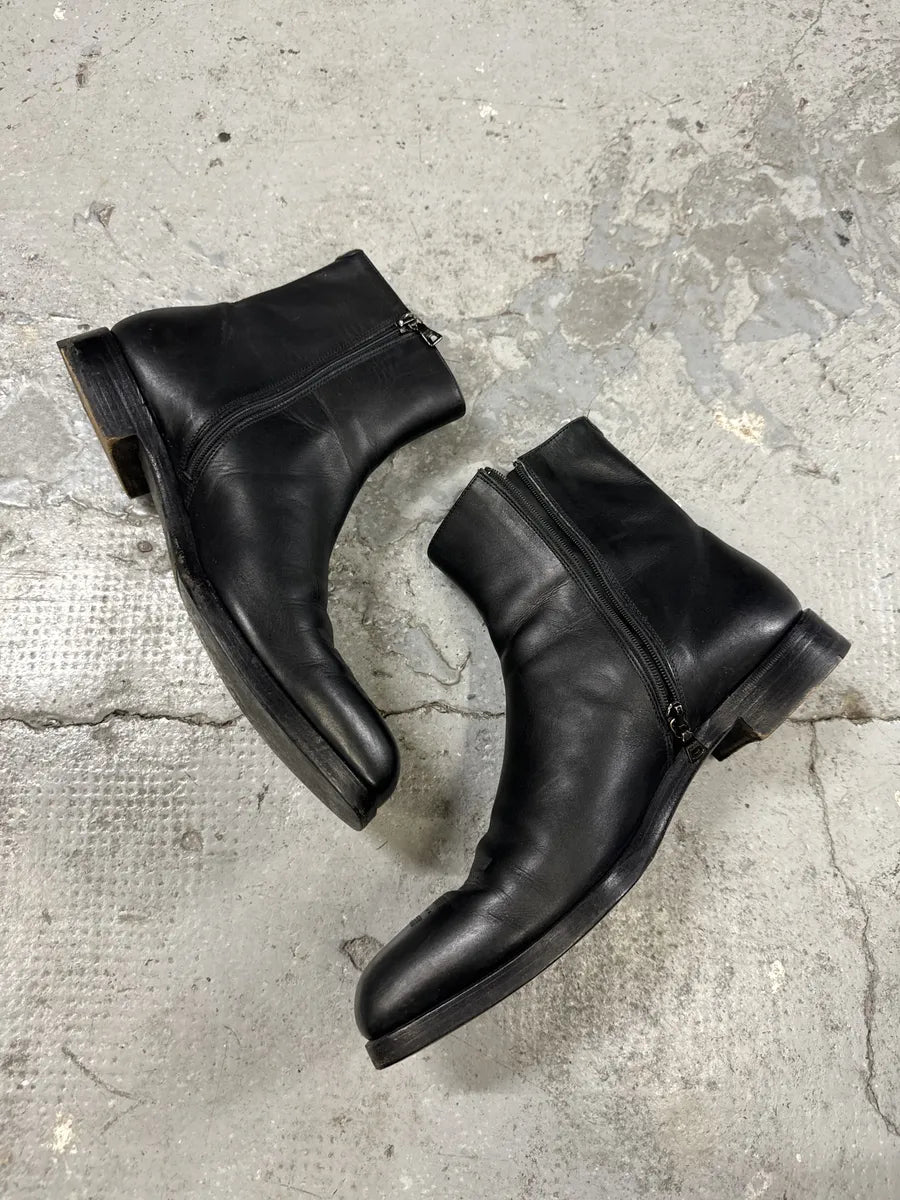 Prada Black Premium Precise Leather Boots (41eu/us8) VOrtoKm 4