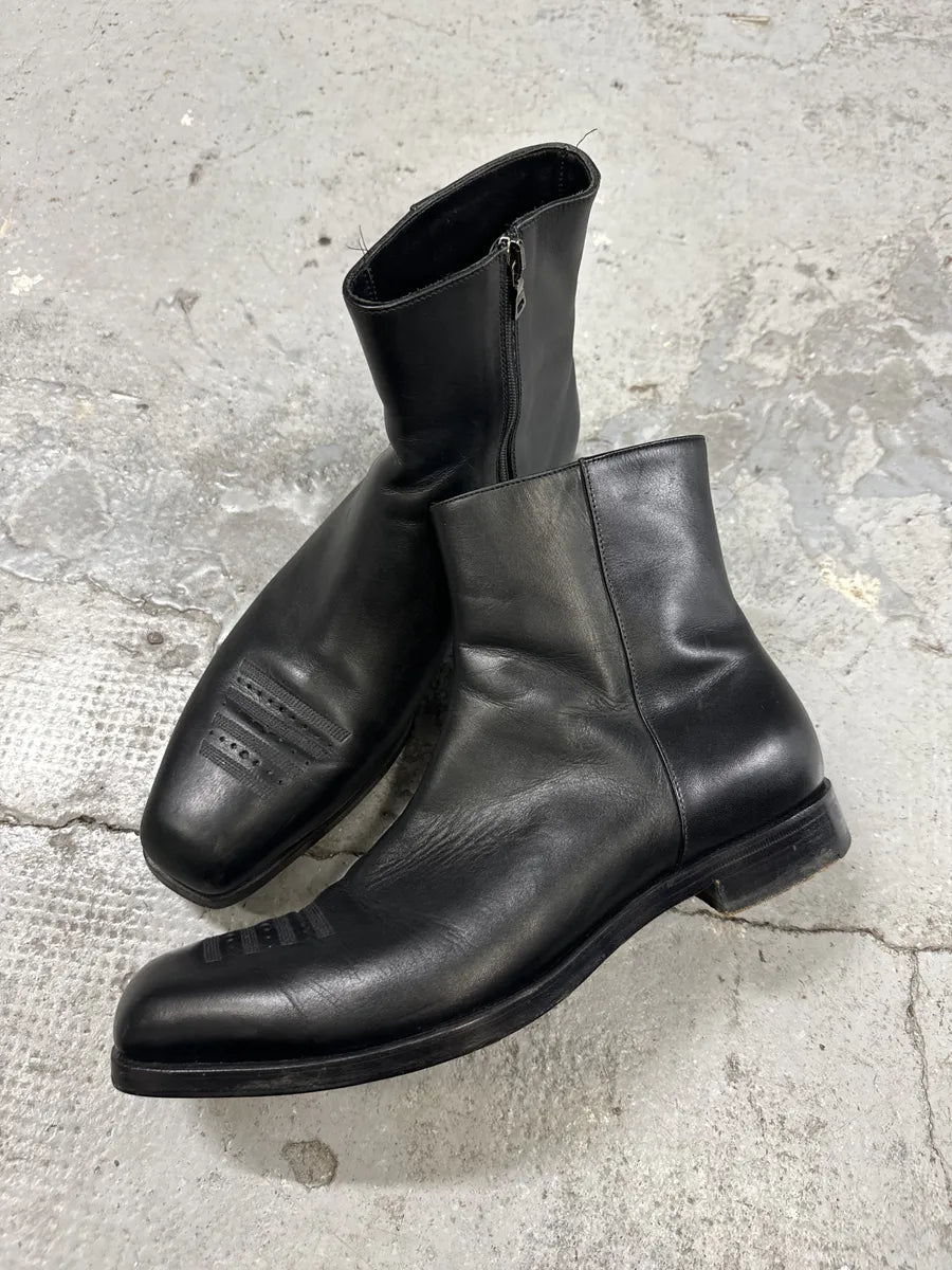 Prada Black Premium Precise Leather Boots (41eu/us8) VOrtoKm 8