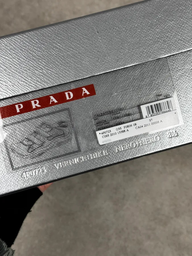 Prada Black Satin Leather America’s Cup Low Sneakers sWgnNZd 8