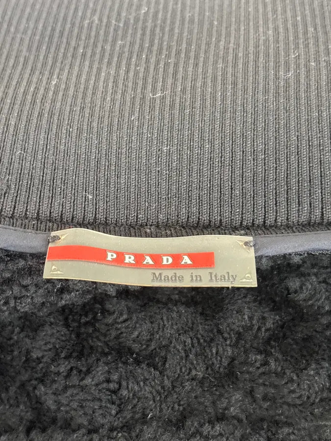 AW2006 Prada Black Sheep Fur Suede Jacket OuGZVvX 12