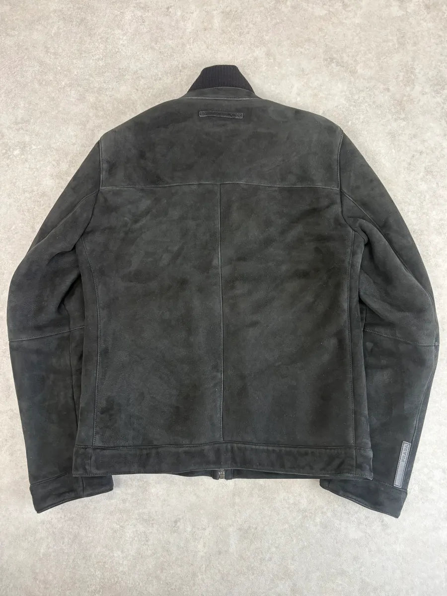 AW2006 Prada Black Sheep Fur Suede Jacket OuGZVvX 4