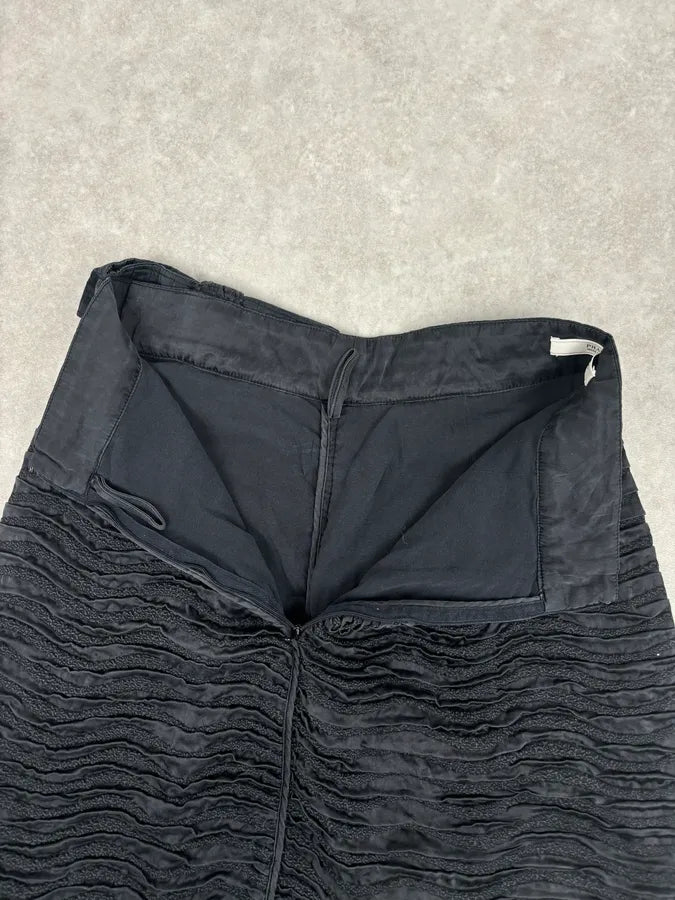 Prada Black Silk Ruched Skirt XNnlUHS 8