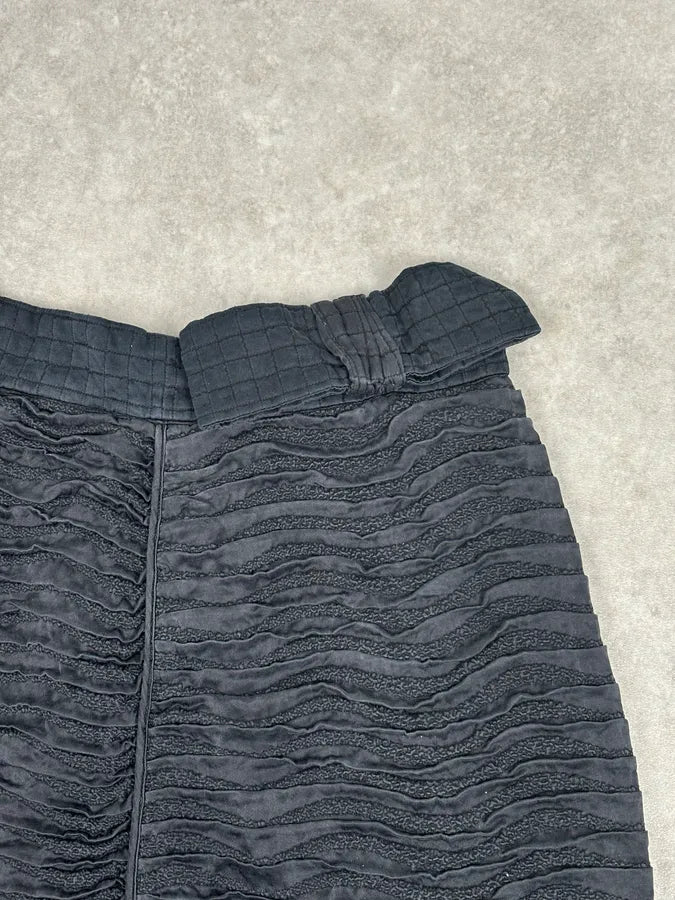 Prada Black Silk Ruched Skirt XNnlUHS 4