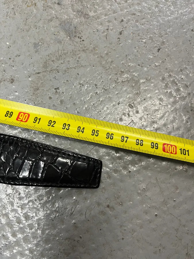 Prada Black Snake Effect Leather Belt (OS) 11