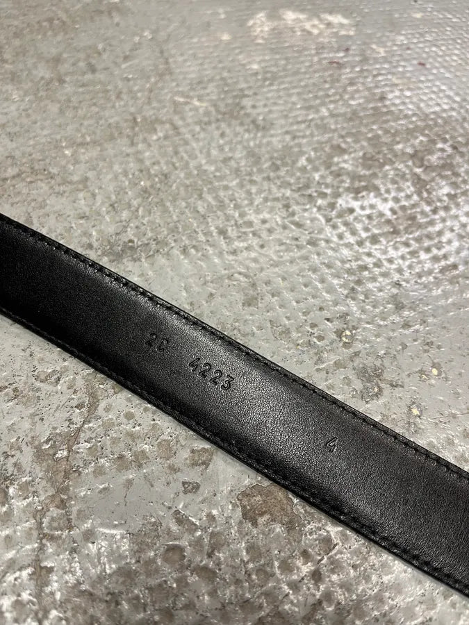 Prada Black Snake Effect Leather Belt (OS) 8