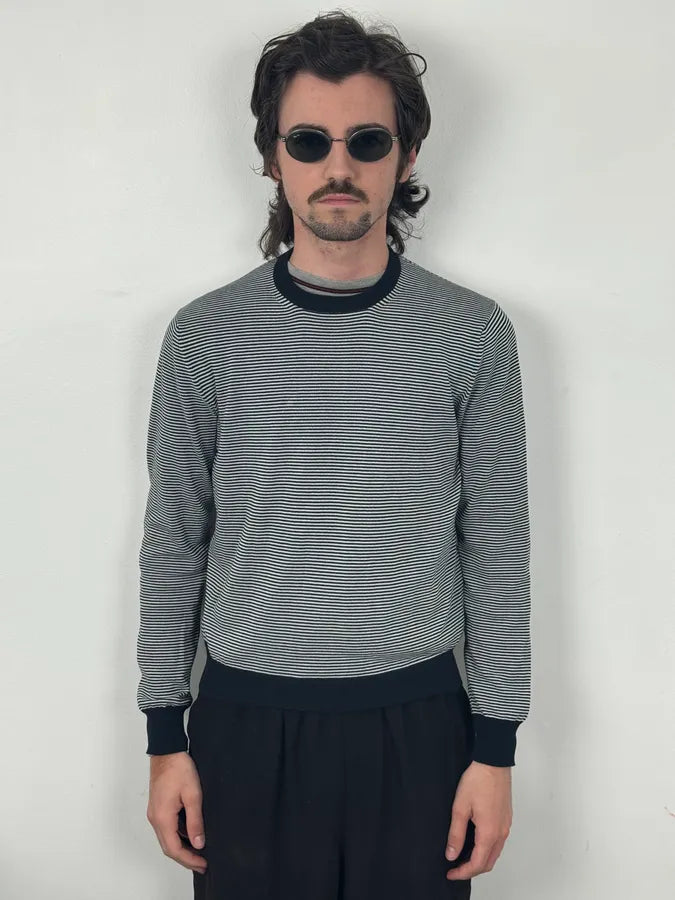 SS2012 Prada Black Stipes Sweater  AHRYizs 1
