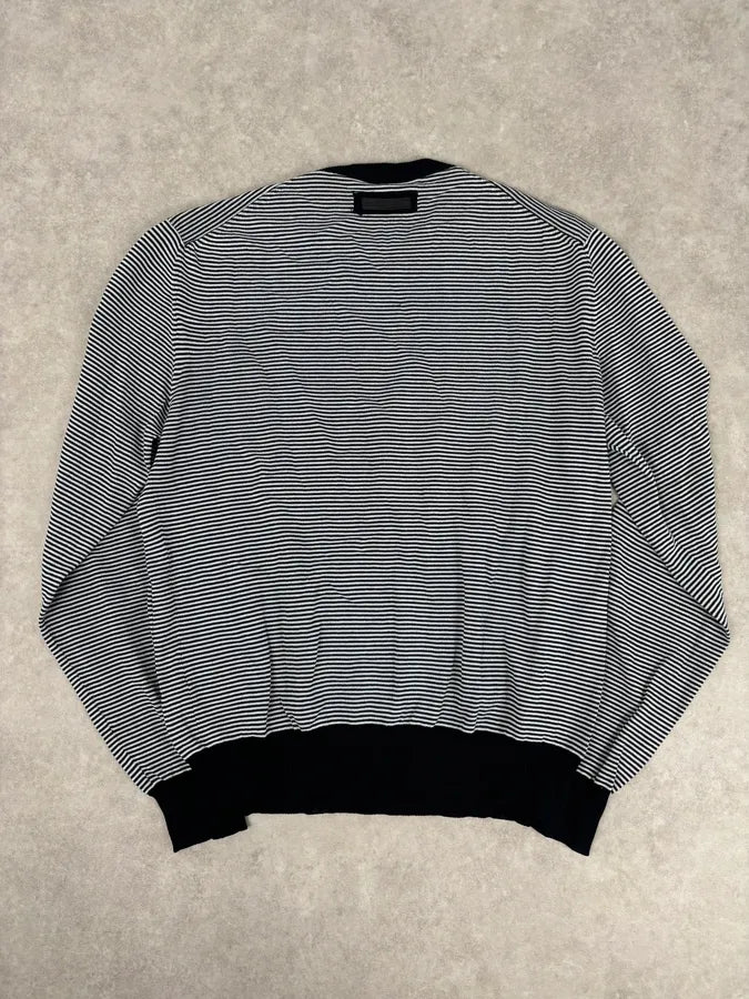 SS2012 Prada Black Stipes Sweater  AHRYizs 4
