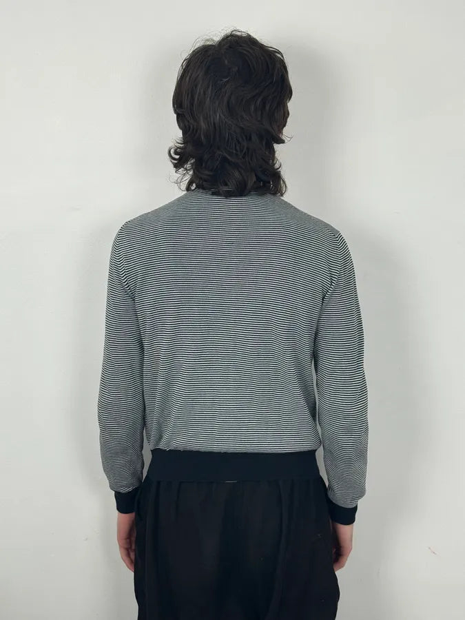 SS2012 Prada Black Stipes Sweater  AHRYizs 2