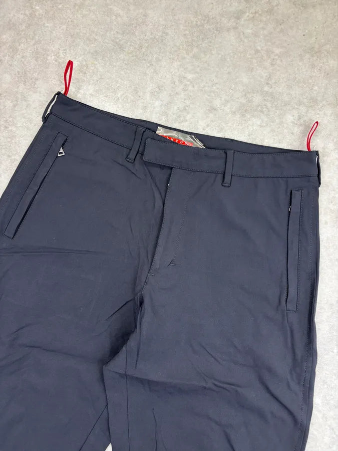 2000s Prada Black Straight Linea Rossa Pants NrbBLIO 4
