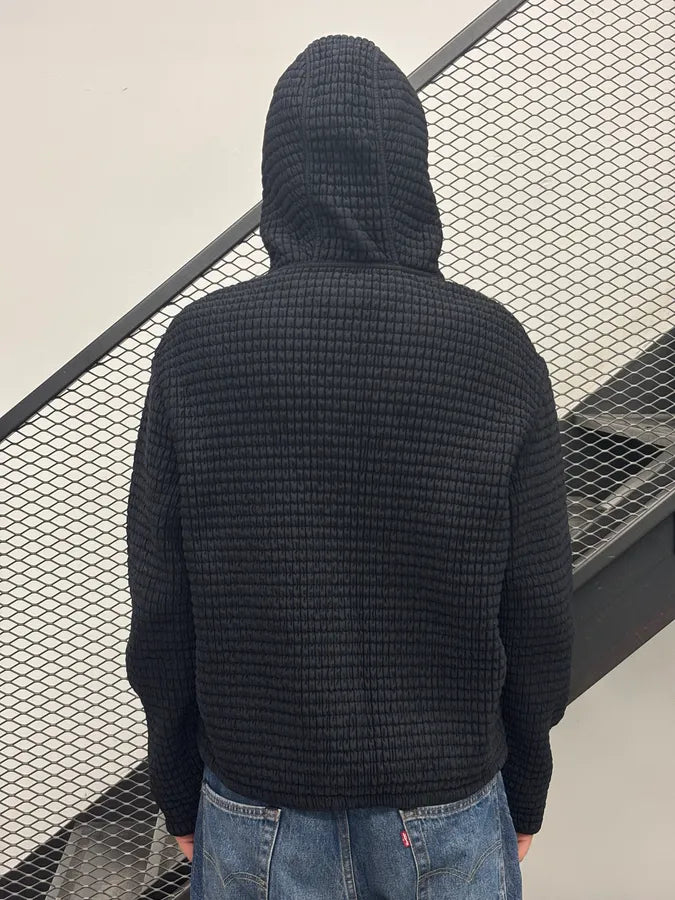 AW2011 Prada Black Technical Nylon Quilted Hooded Jacket vUSNwUL 2