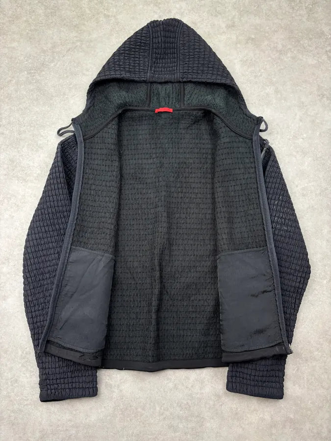 AW2011 Prada Black Technical Nylon Quilted Hooded Jacket vUSNwUL 6