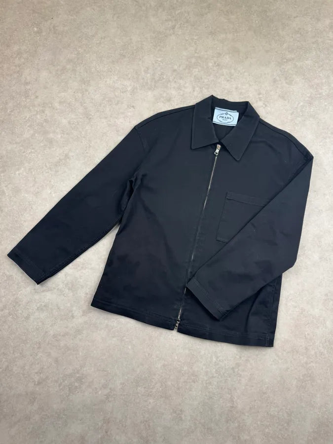 SS2011 Prada Black Minimalist Zip-up Jacket hCIofjN 4
