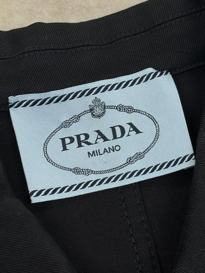 SS2011 Prada Black Minimalist Zip-up Jacket hCIofjN 11