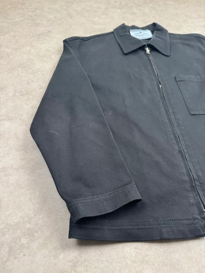 SS2011 Prada Black Minimalist Zip-up Jacket hCIofjN 5