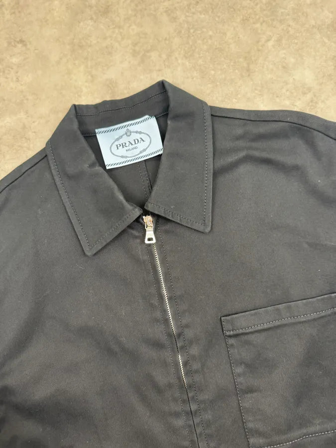 SS2011 Prada Black Minimalist Zip-up Jacket hCIofjN 6
