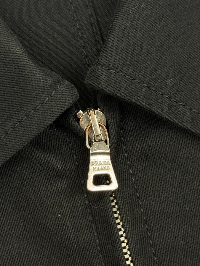 SS2011 Prada Black Minimalist Zip-up Jacket hCIofjN 10