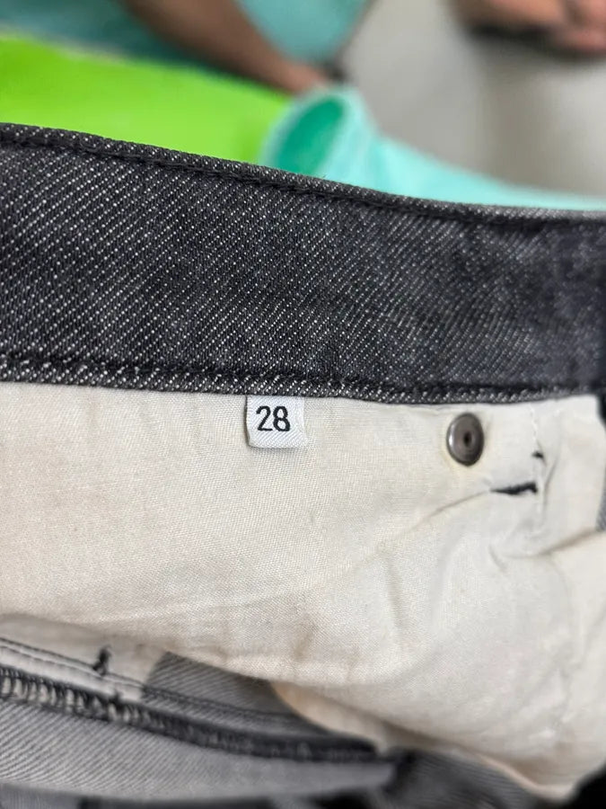 SS2007 Prada Black Waxed Denim Slim Jeans KxbeTGp 13
