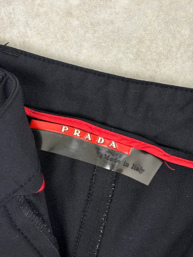 2000s Prada Navy Wool Linea Rossa Pants CXQkMSi 10