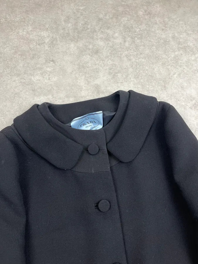 2010s Prada Black Wool Buttoned Cardigan Jacket AUtbYNZ 5