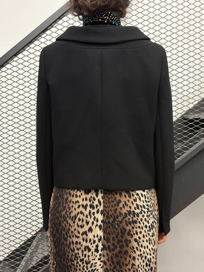 2010s Prada Black Wool Buttoned Cardigan Jacket AUtbYNZ 2