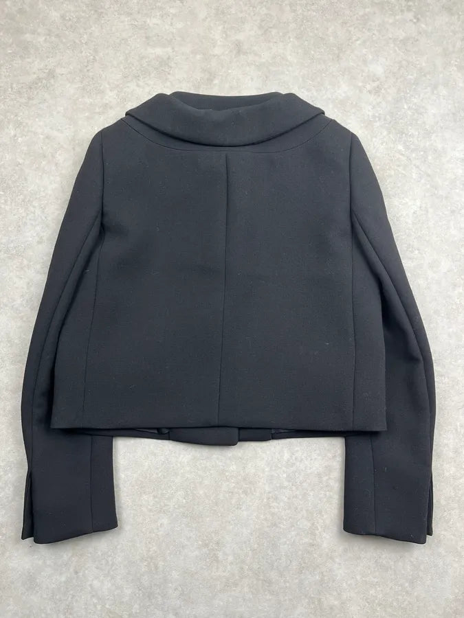 2010s Prada Black Wool Buttoned Cardigan Jacket AUtbYNZ 6