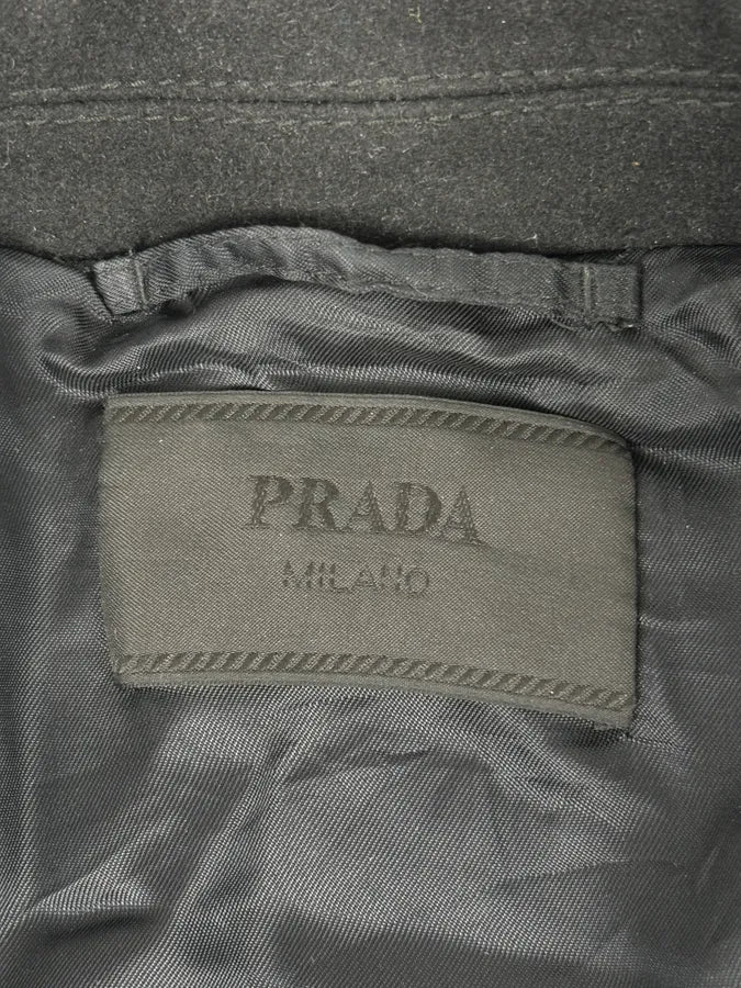 AW2019 Prada Black Wool Multi-Pocket Blazer Jacket FWoXQou 10