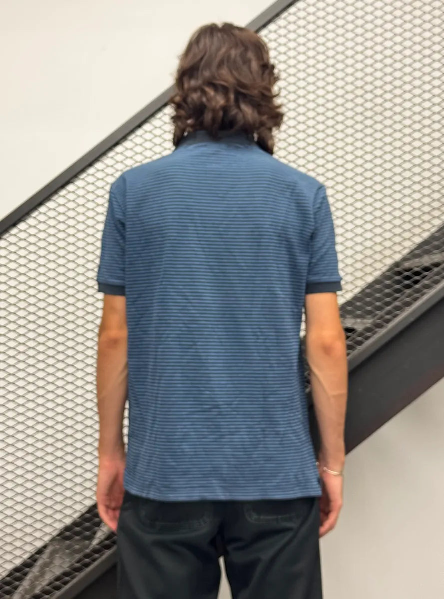 2010s Prada Blue Linea Rossa Striped Polo HnlhDaN 1