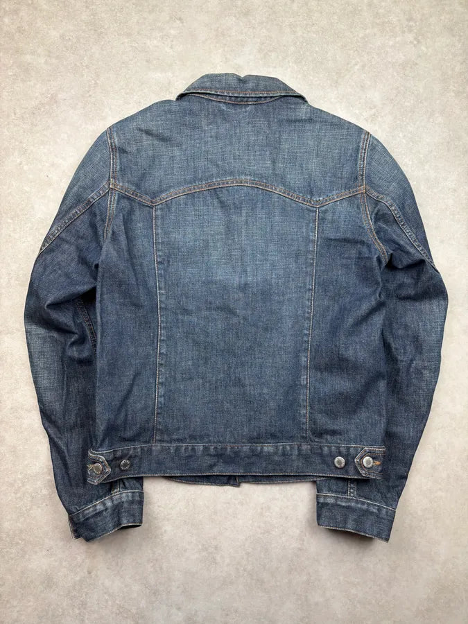 2000s Prada Blue Denim Buttoned Denim Jacket PargHyS 4