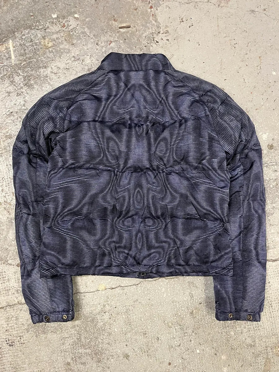 Prada Blue Digital Line Puffer Jacket YwTmTnP 4