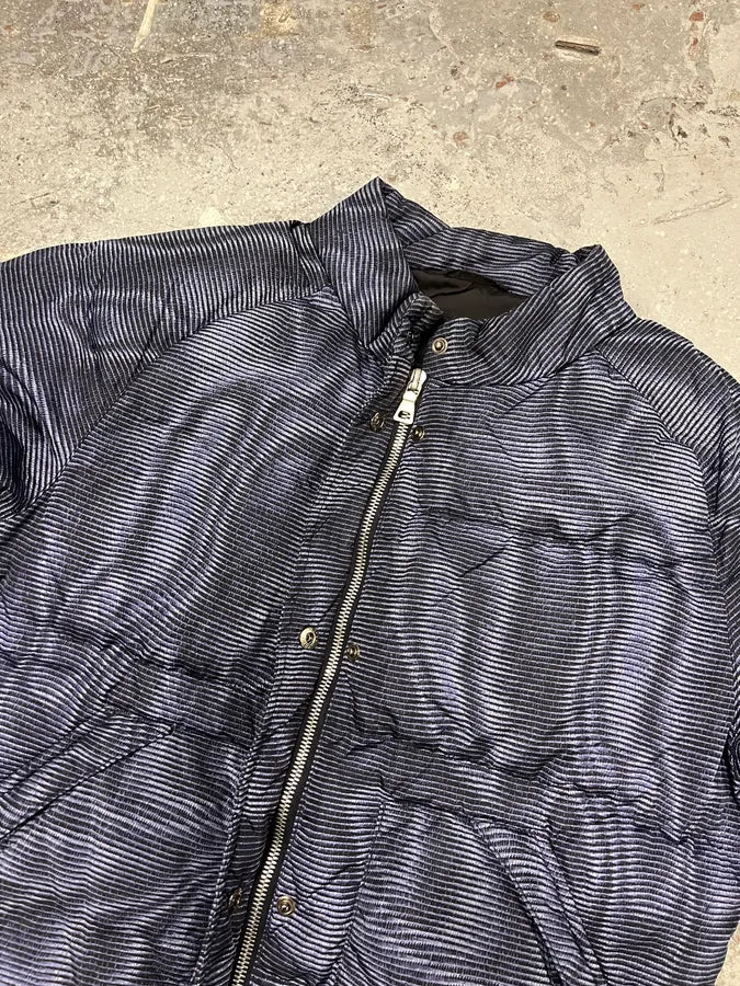 Prada Blue Digital Line Puffer Jacket YwTmTnP 5
