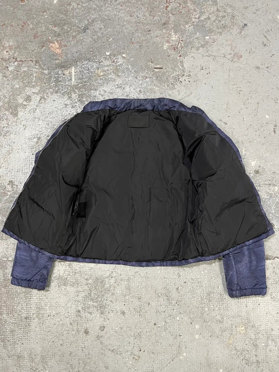 Prada Blue Digital Line Puffer Jacket YwTmTnP 6